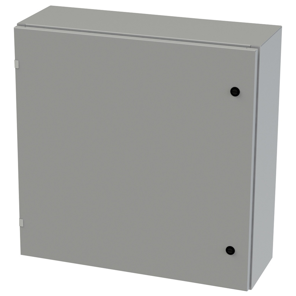 NEMA 3R, 4, 12 Enclosure, Wallmount, 30" H x 30" W x 10" D, Carbon Steel, Powder Coat gray, Heavy Duty