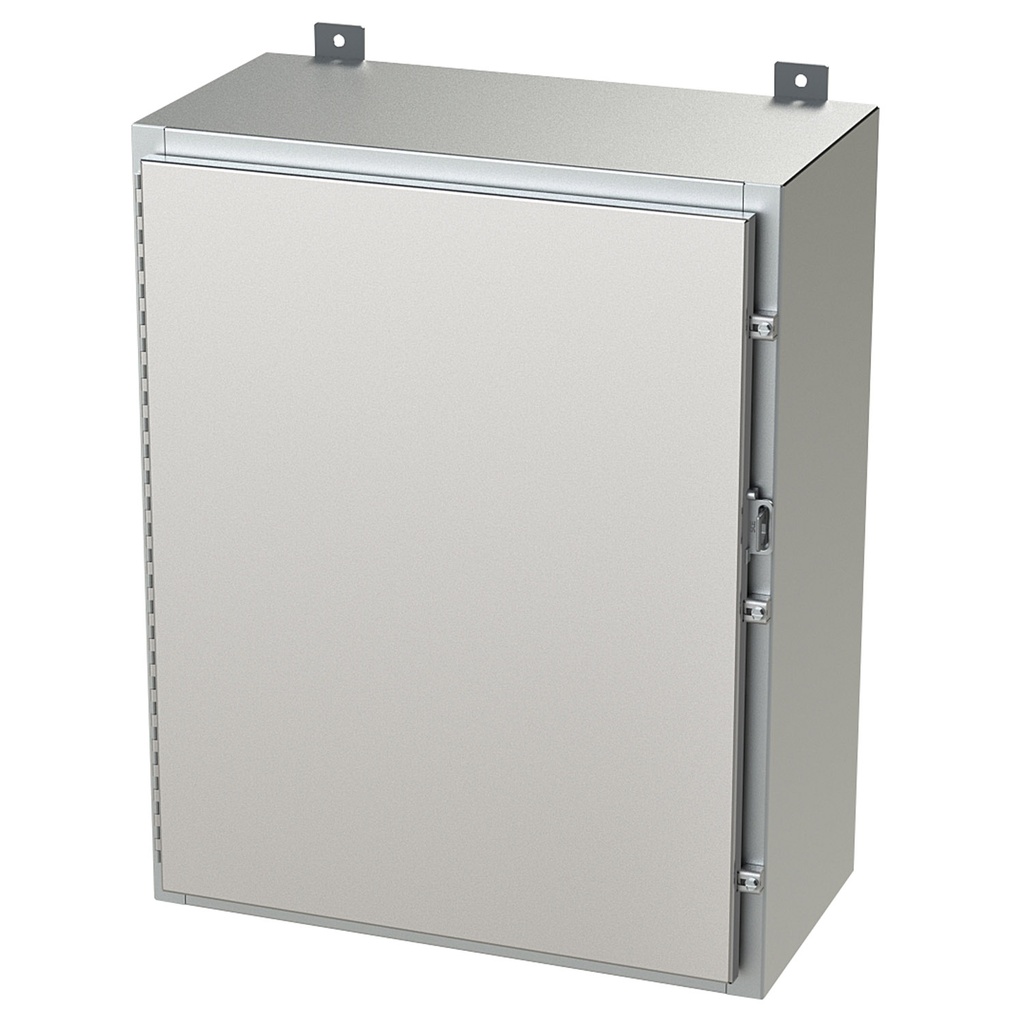 NEMA 4X Enclosure, Wallmount, 30" H x 24" W x 12" D, 304 Stainless Steel