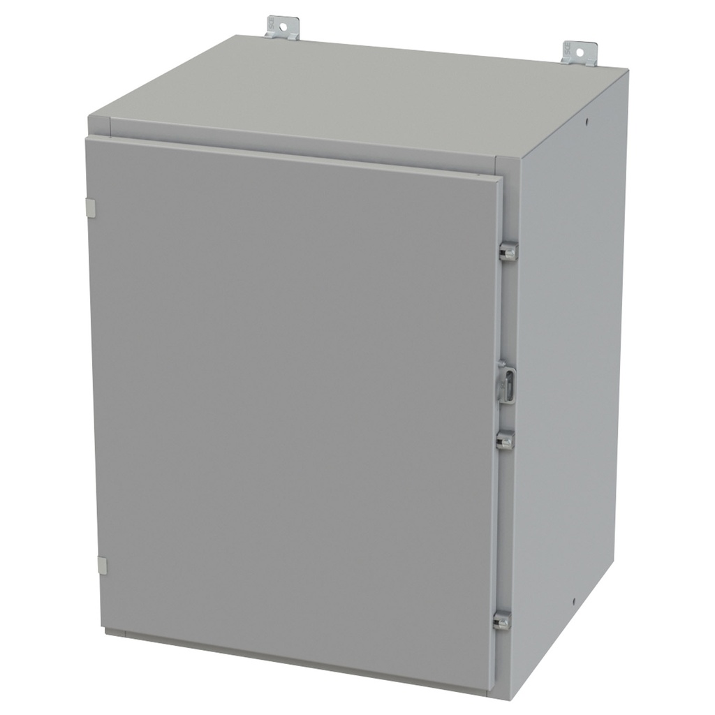 NEMA 3R, 4, 12 Enclosure, Wallmount, 30" H x 24" W x 20" D, Carbon Steel, Powder Coat gray