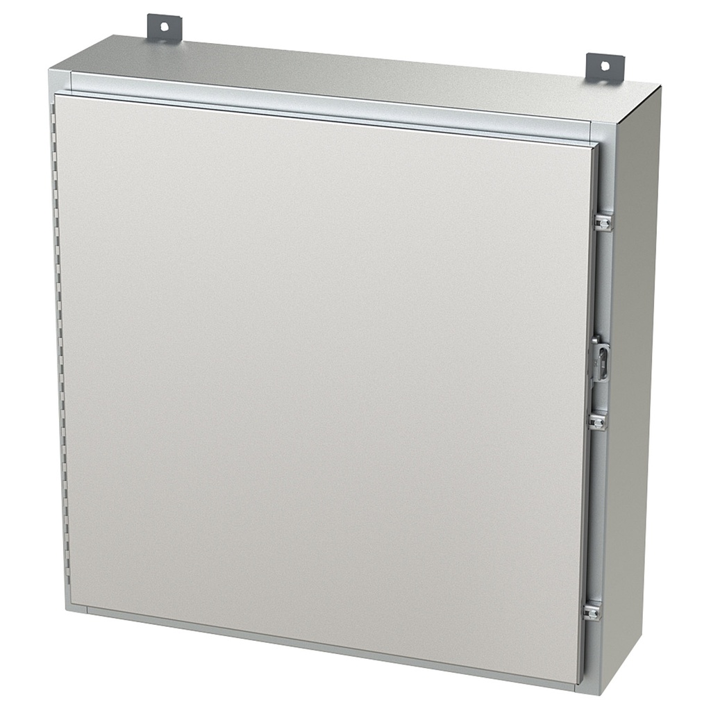 NEMA 4X Enclosure, Wallmount, 30" H x 30" W x 8" D, 304 Stainless Steel