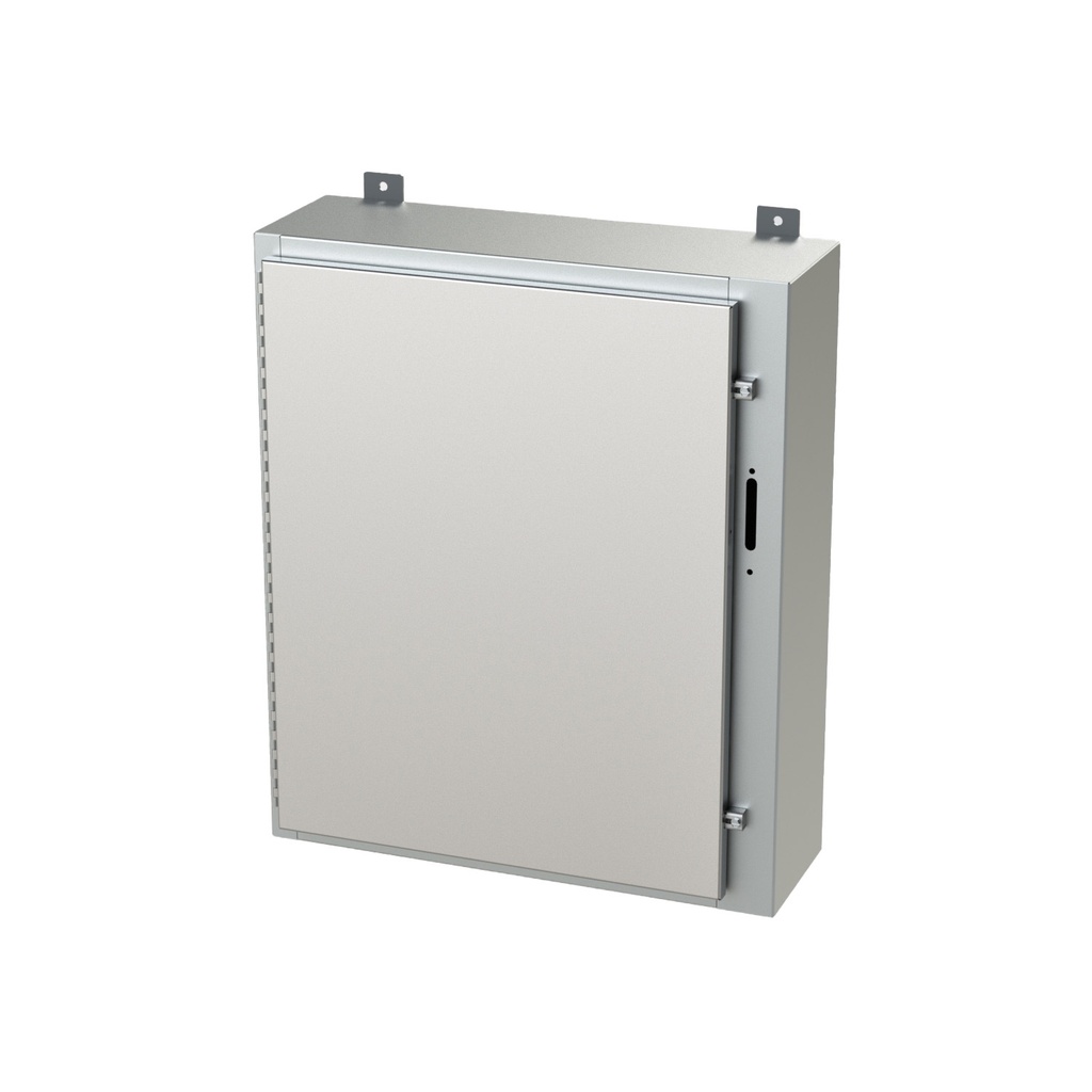 NEMA 4X Enclosure, Wallmount, 30" H x 25" W x 8" D, 304 Stainless Steel