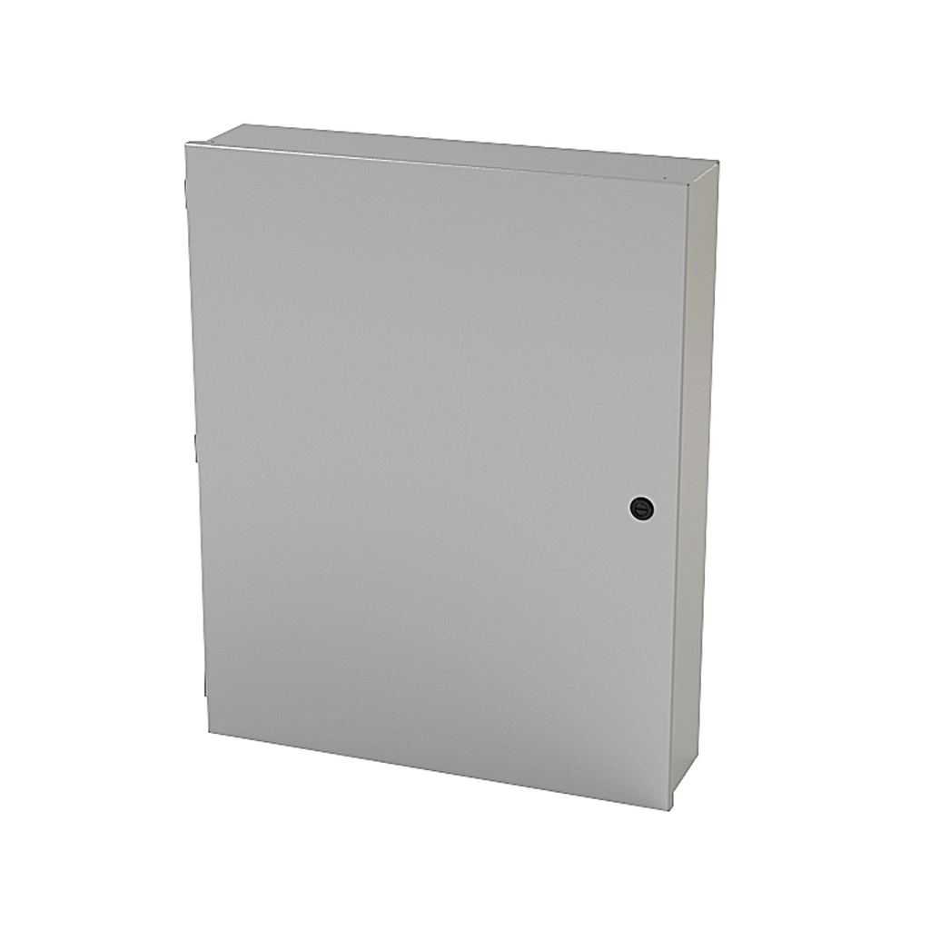 NEMA 1 Enclosure, Wallmount, 30" H x 24" W x 6" D, Carbon Steel, Powder Coat gray