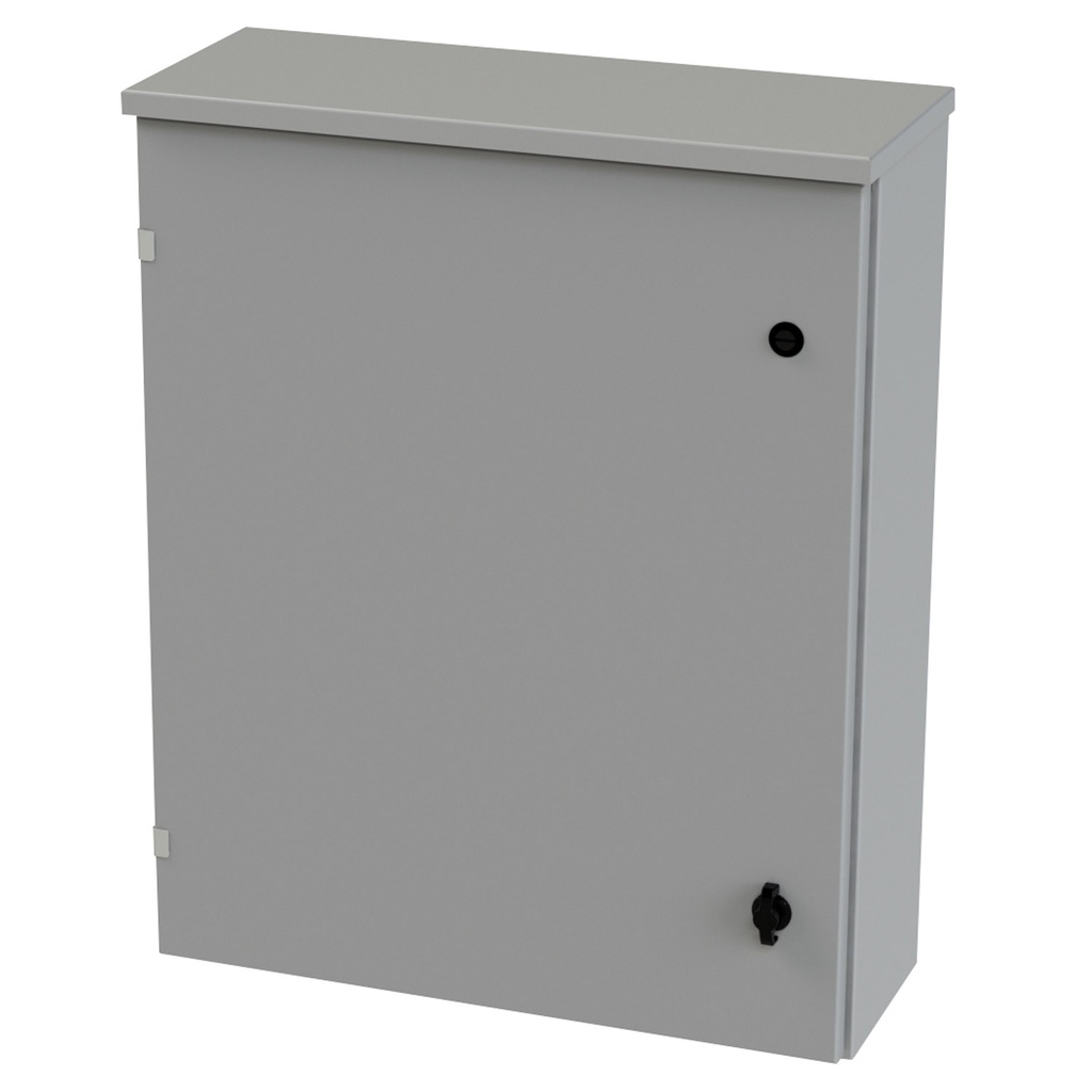 NEMA 3R Enclosure, Wallmount, 30" H x 24" W x 8" D, Galvannealed Steel, gray