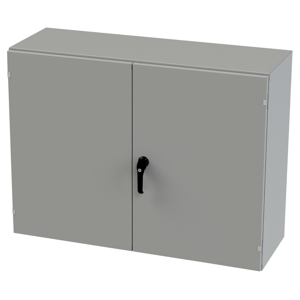 NEMA 3R, 4, 12 Enclosure, Wallmount, 36" H x 48" W x 16" D, Carbon Steel, Powder Coat gray