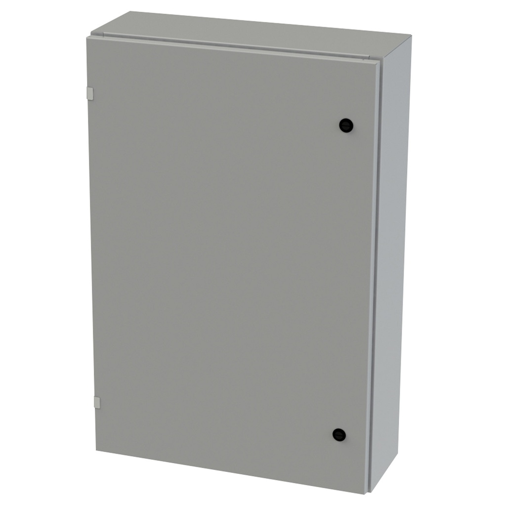 NEMA 3R, 4, 12 Enclosure, Wallmount, 36" H x 24" W x 8" D, Carbon Steel, Powder Coat gray, Heavy Duty