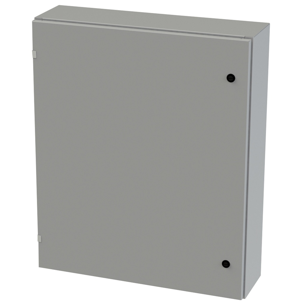 NEMA 3R, 4, 12 Enclosure, Wallmount, 36" H x 30" W x 8" D, Carbon Steel, Powder Coat gray, Heavy Duty