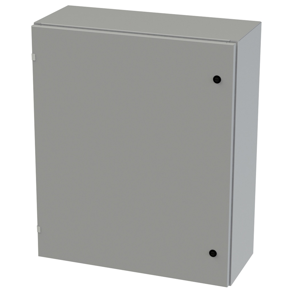 NEMA 3R, 4, 12 Enclosure, Wallmount, 36" H x 30" W x 12" D, Carbon Steel, Powder Coat gray, Heavy Duty