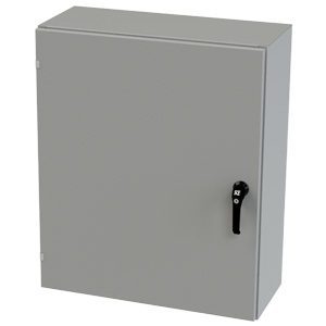 NEMA 3R, 4, 12 Enclosure, Wallmount, 36" H x 30" W x 12" D, Carbon Steel, Powder Coat gray