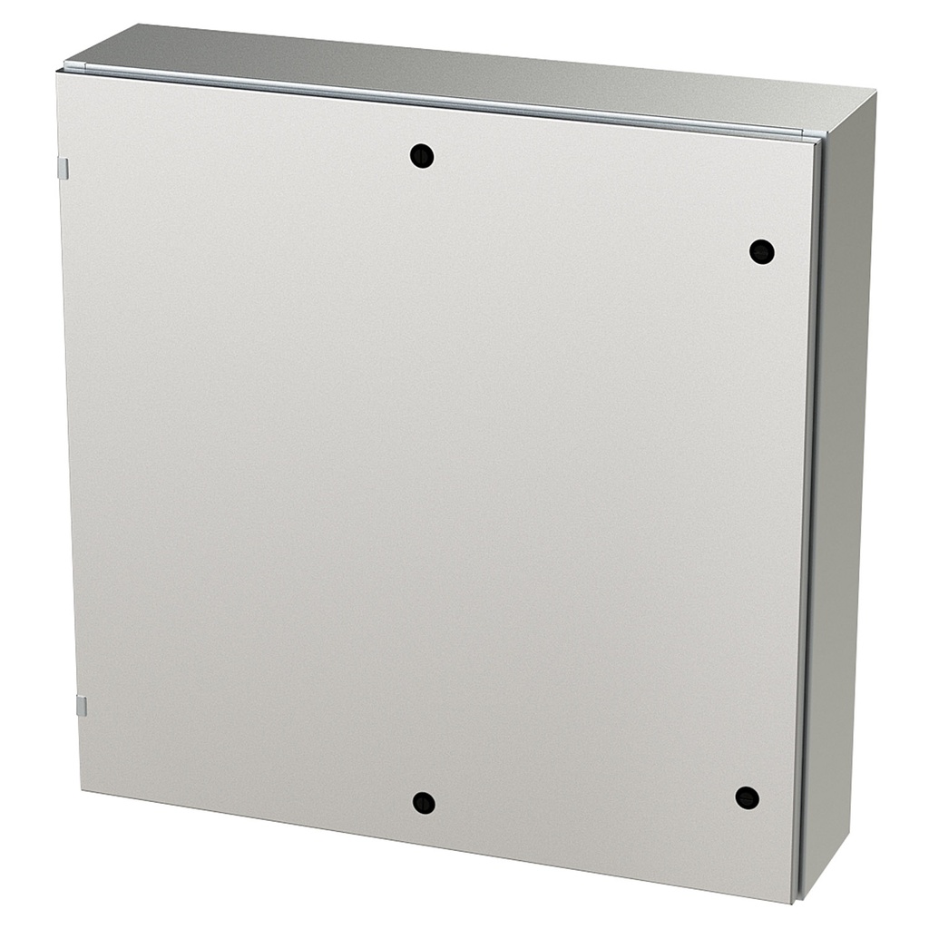 NEMA 4X Enclosure, Wallmount, 36" H x 36" W x 8" D, 304 Stainless Steel