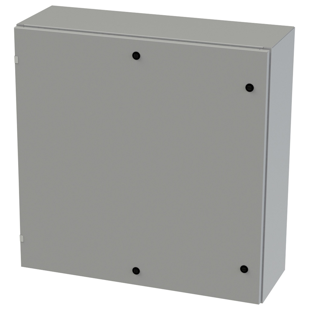 NEMA 3R, 4, 12 Enclosure, Wallmount, 36" H x 36" W x 12" D, Carbon Steel, Powder Coat gray, Heavy Duty