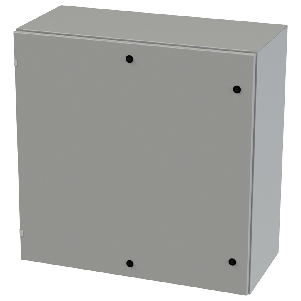 NEMA 3R, 4, 12 Enclosure, Wallmount, 36" H x 36" W x 16" D, Carbon Steel, Powder Coat gray, Heavy Duty