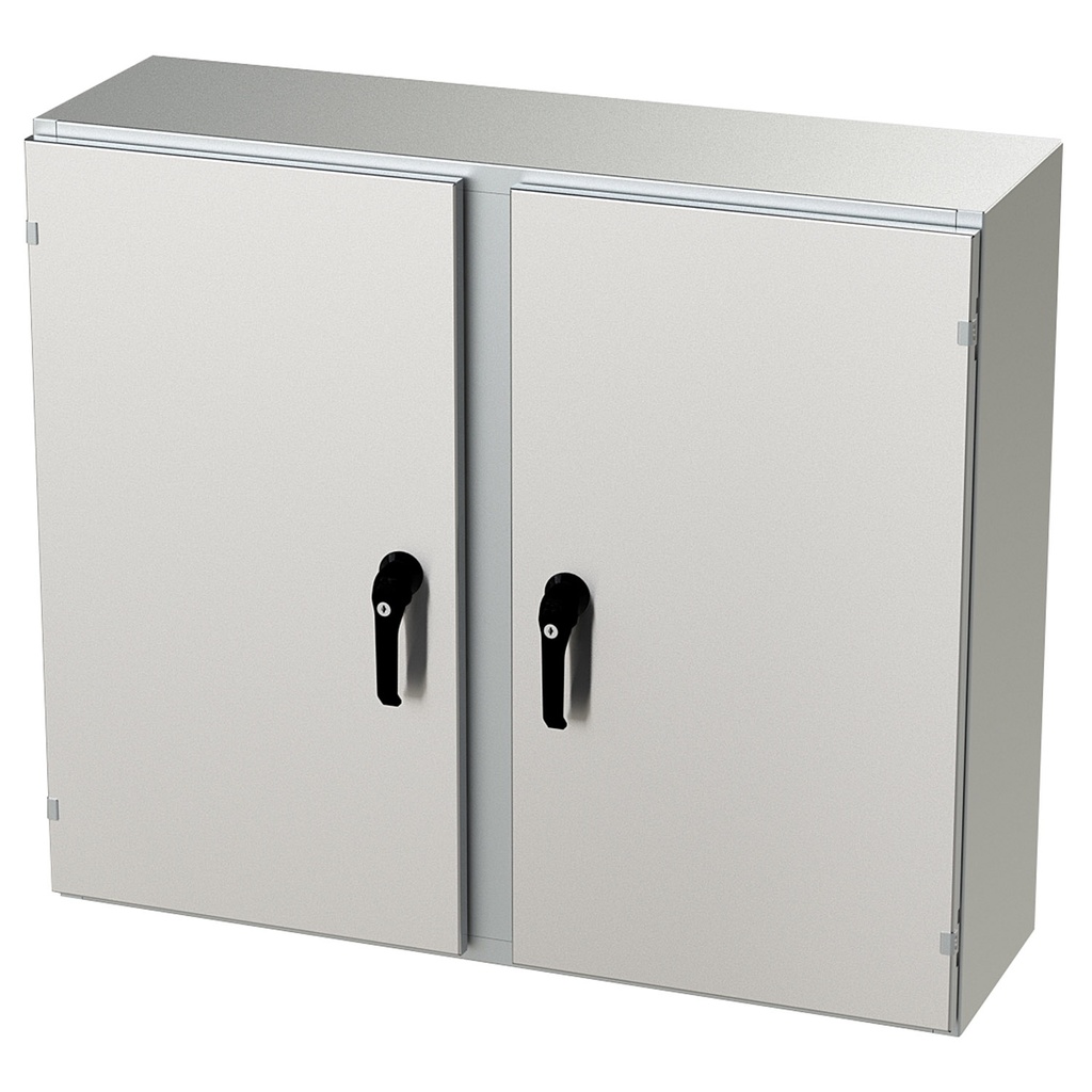 NEMA 4X Enclosure, Wallmount, 36" H x 42" W x 12" D, 304 Stainless Steel