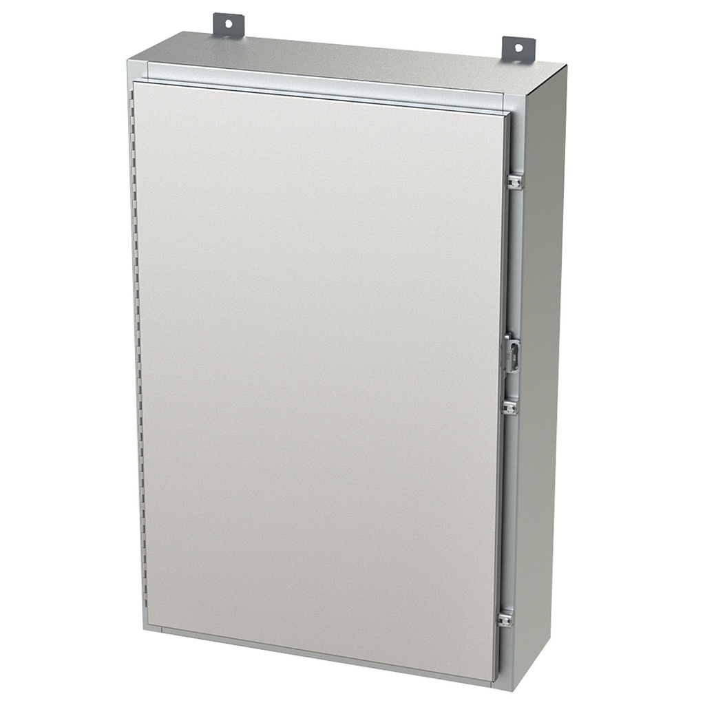 NEMA 4X Enclosure, Wallmount, 36" H x 24" W x 8" D, 304 Stainless Steel