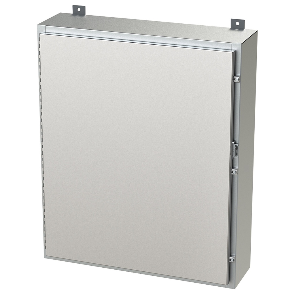 NEMA 4X Enclosure, Wallmount, 36" H x 30" W x 8" D, 304 Stainless Steel