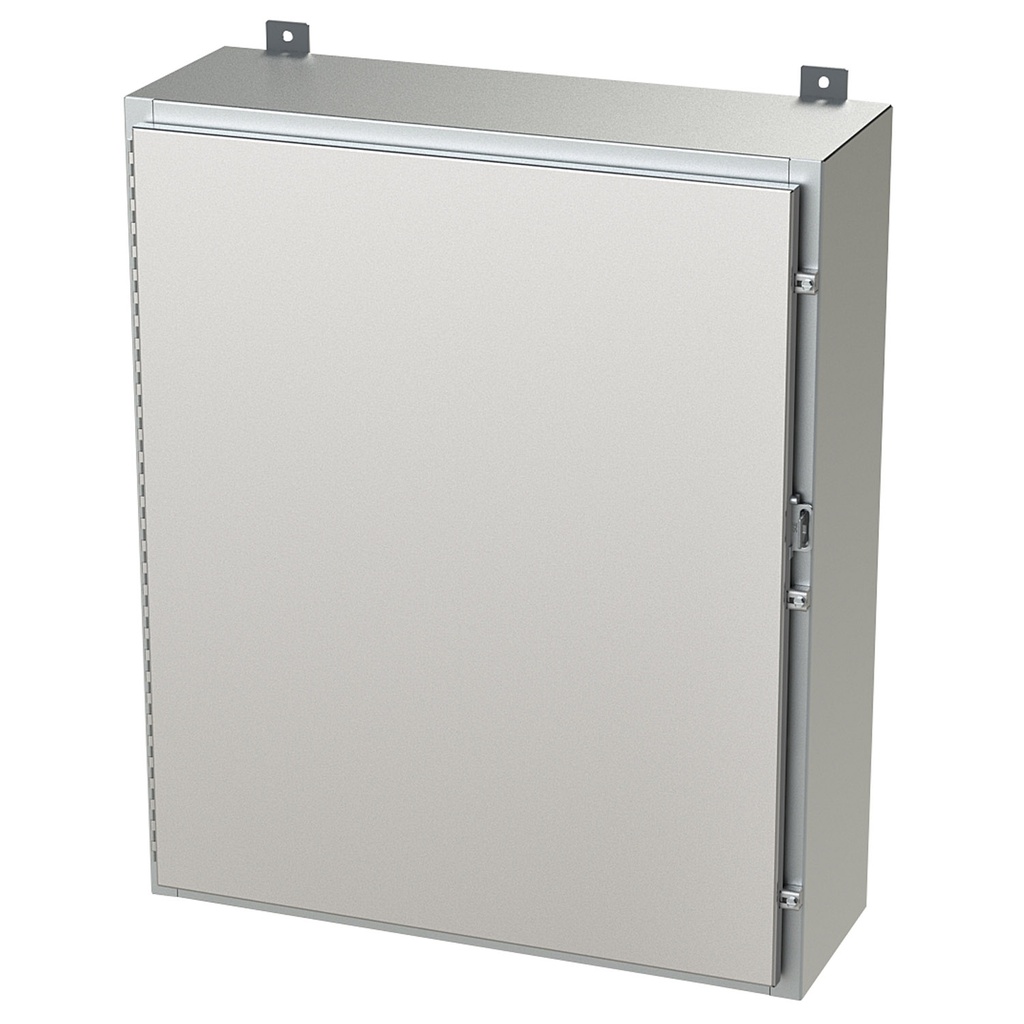 NEMA 4X Enclosure, Wallmount, 36" H x 30" W x 10" D, 304 Stainless Steel