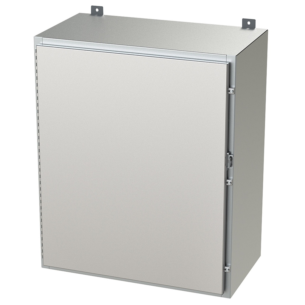 NEMA 4X Enclosure, Wallmount, 36" H x 30" W x 12" D, 304 Stainless Steel