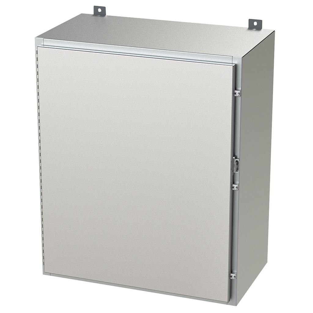 NEMA 4X Enclosure, Wallmount, 36" H x 30" W x 16" D, 304 Stainless Steel