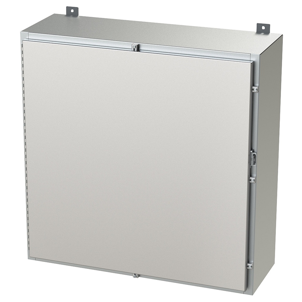 NEMA 4X Enclosure, Wallmount, 36" H x 36" W x 12" D, 304 Stainless Steel