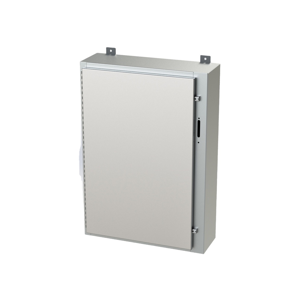 NEMA 4X Enclosure, Wallmount, 36" H x 25" W x 8" D, 304 Stainless Steel