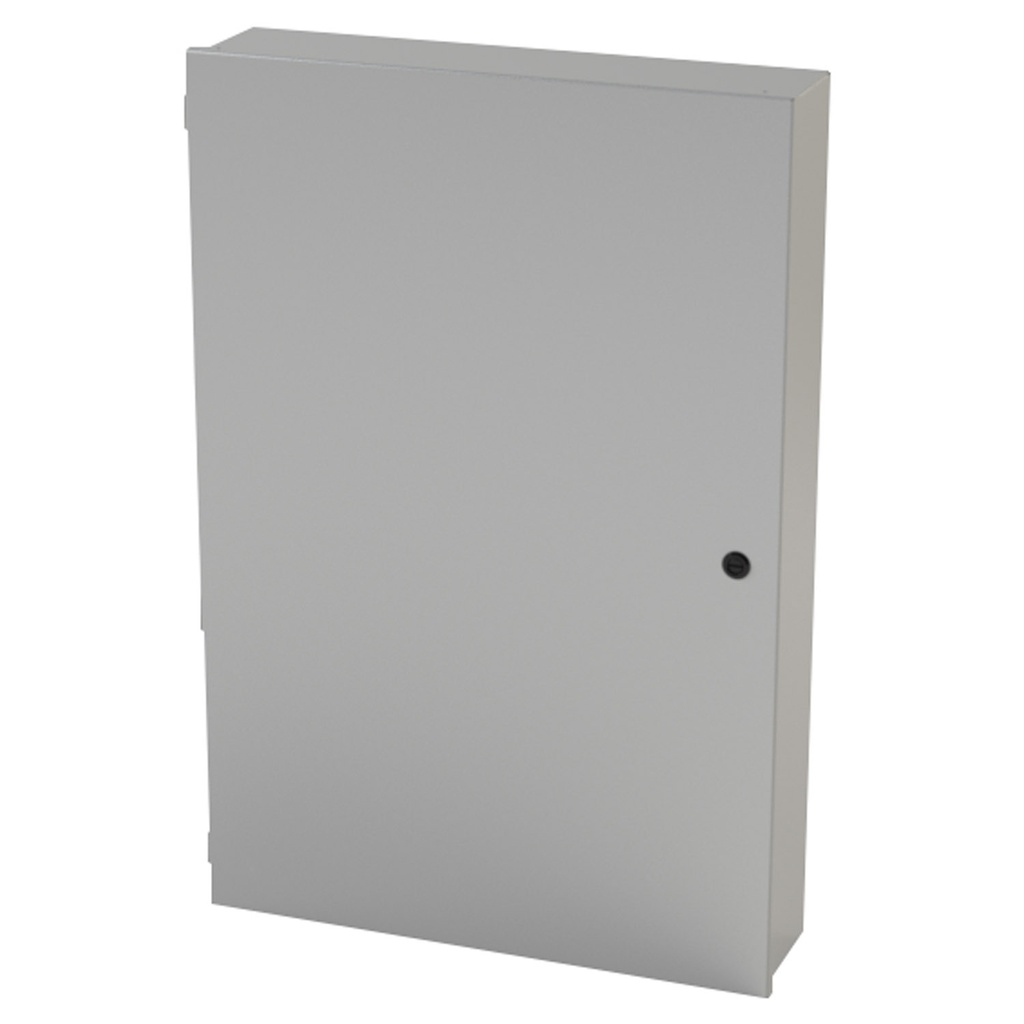 NEMA 1 Enclosure, Wallmount, 36" H x 24" W x 6" D, Carbon Steel, Powder Coat gray