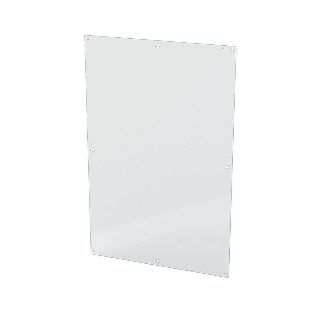 Enclosure Sub-Panel, 34" H x 22" W, Carbon Steel, Powder Coat White