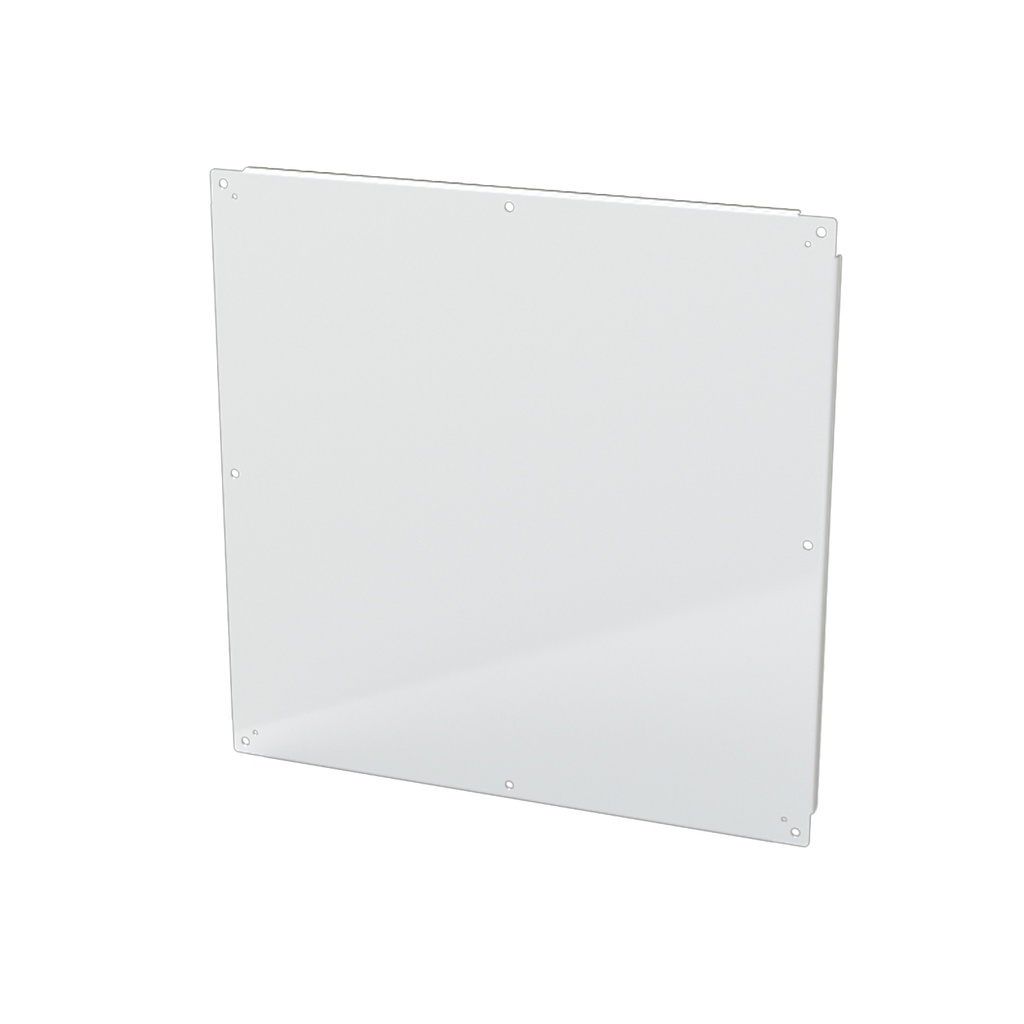 Enclosure Sub-Panel, 33" H x 33" W, Carbon Steel, Powder Coat White