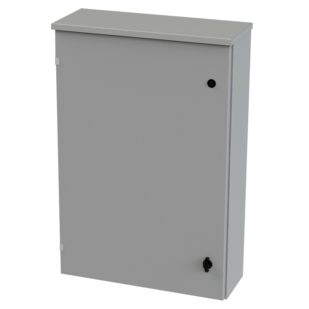 NEMA 3R Enclosure, Wallmount, 36" H x 24" W x 8" D, Galvannealed Steel, gray