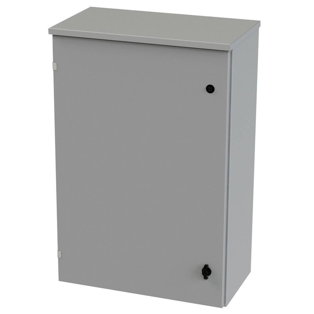 NEMA 3R Enclosure, Wallmount, 36" H x 24" W x 12" D, Galvannealed Steel, gray