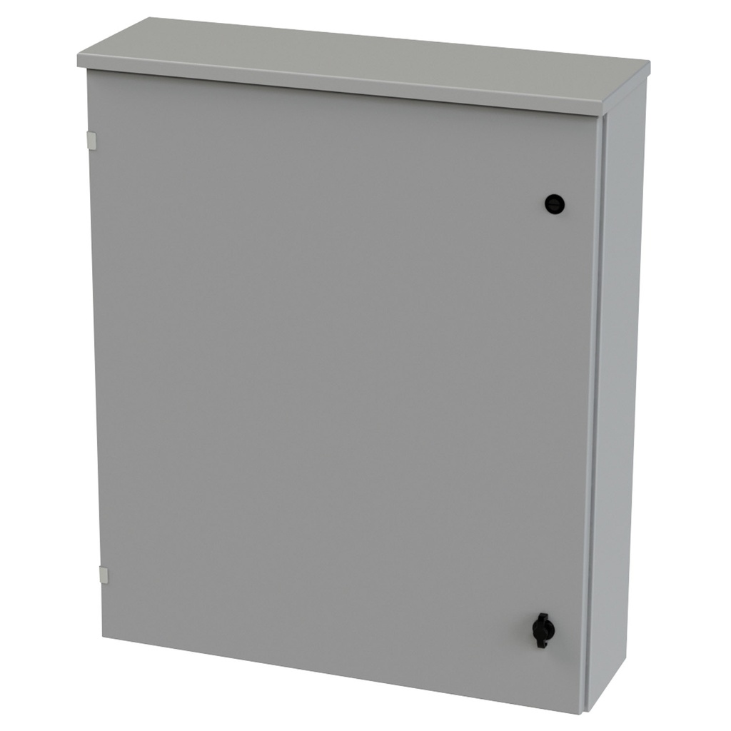 NEMA 3R Enclosure, Wallmount, 36" H x 30" W x 8" D, Galvannealed Steel, gray