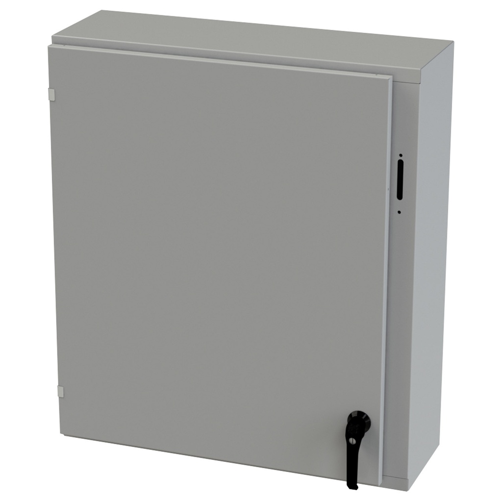 NEMA 3R Enclosure, Wallmount, 36" H x 31.375" W x 10" D, Carbon Steel, Powder Coat gray