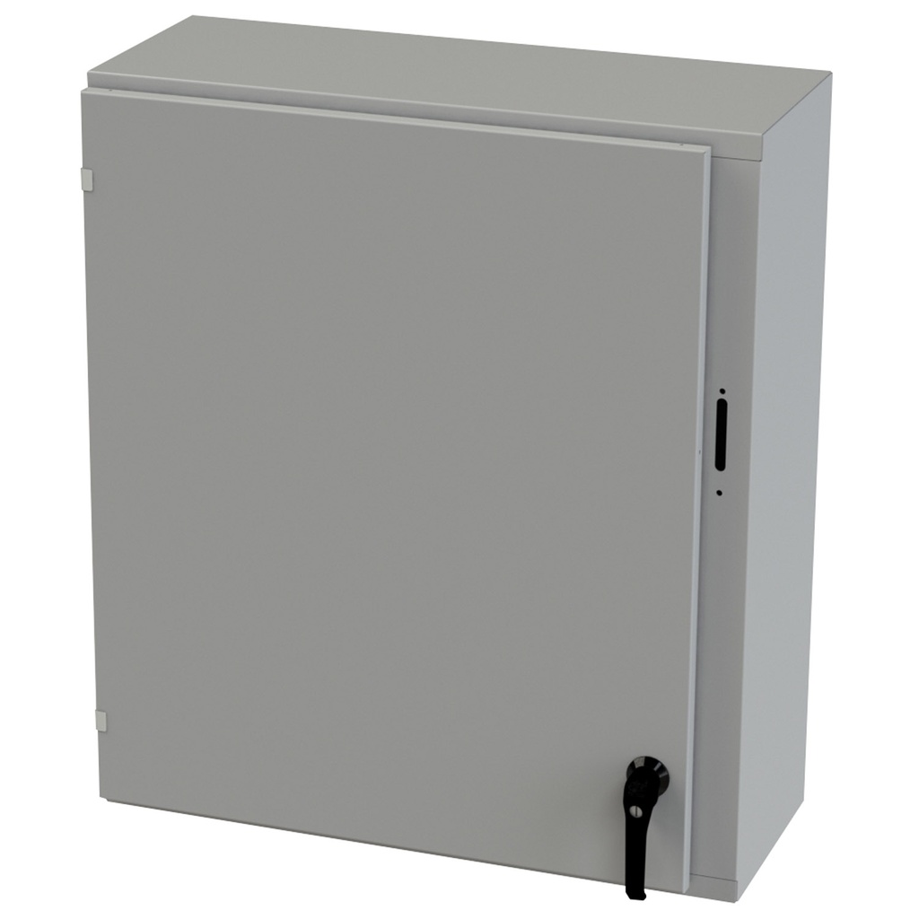 NEMA 3R Enclosure, Wallmount, 36" H x 31.375" W x 12" D, Carbon Steel, Powder Coat gray