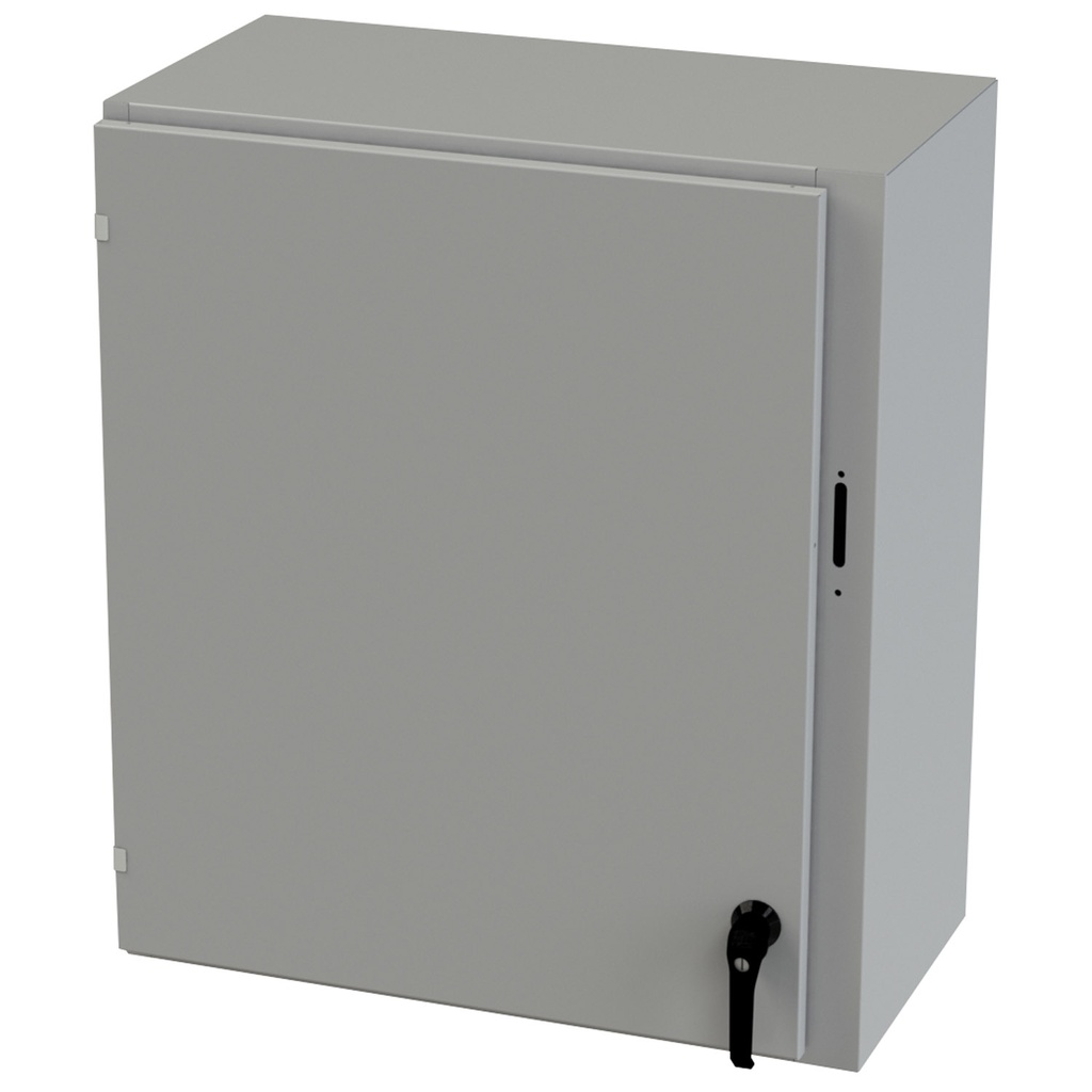 NEMA 3R Enclosure, Wallmount, 36" H x 31.375" W x 16" D, Carbon Steel, Powder Coat gray