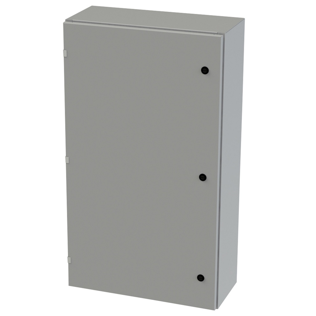 NEMA 3R, 4, 12 Enclosure, Wallmount, 40" H x 24" W x 12" D, Carbon Steel, Powder Coat gray, Heavy Duty