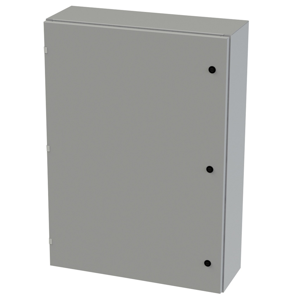 NEMA 3R, 4, 12 Enclosure, Wallmount, 42" H x 30" W x 10" D, Carbon Steel, Powder Coat gray, Heavy Duty