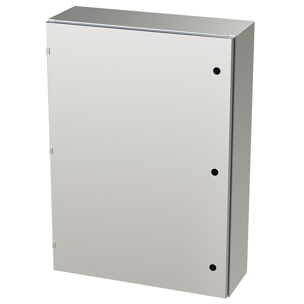 NEMA 4X Enclosure, Wallmount, 42" H x 30" W x 10" D, 304 Stainless Steel