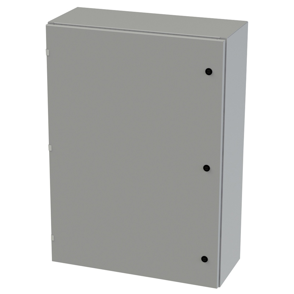 NEMA 3R, 4, 12 Enclosure, Wallmount, 42" H x 30" W x 12" D, Carbon Steel, Powder Coat gray, Heavy Duty