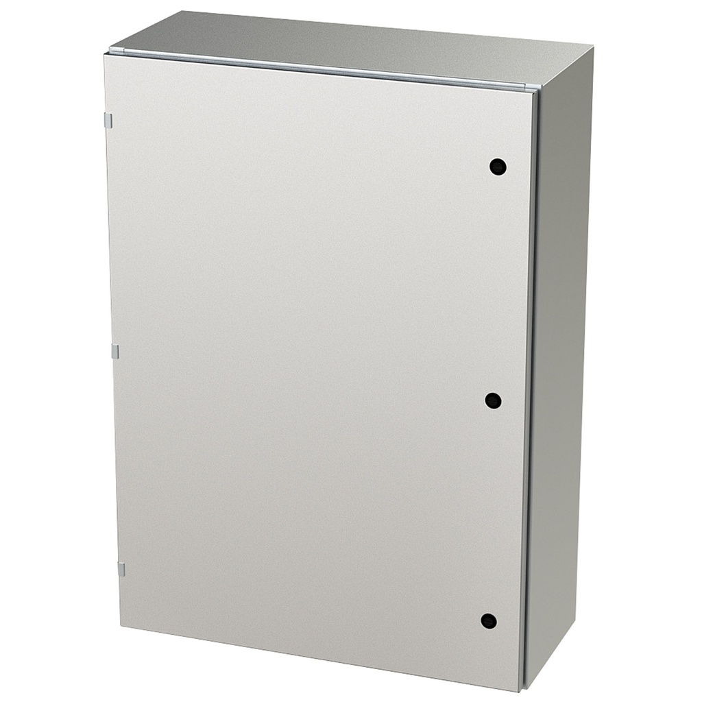 NEMA 4X Enclosure, Wallmount, 42" H x 30" W x 12" D, 304 Stainless Steel