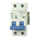 10 Amp, 2 Pole, 480V AC, 125V DC, Trip Curve: D, DIN Rail Mount-Miniature Circuit Breaker, UL1077