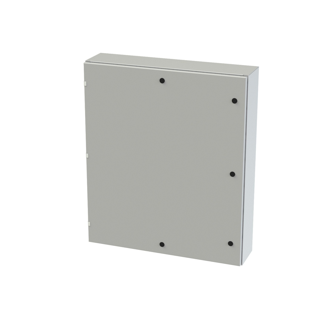 NEMA 3R, 4, 12 Enclosure, Wallmount, 42" H x 36" W x 8" D, Carbon Steel, Powder Coat gray, Heavy Duty