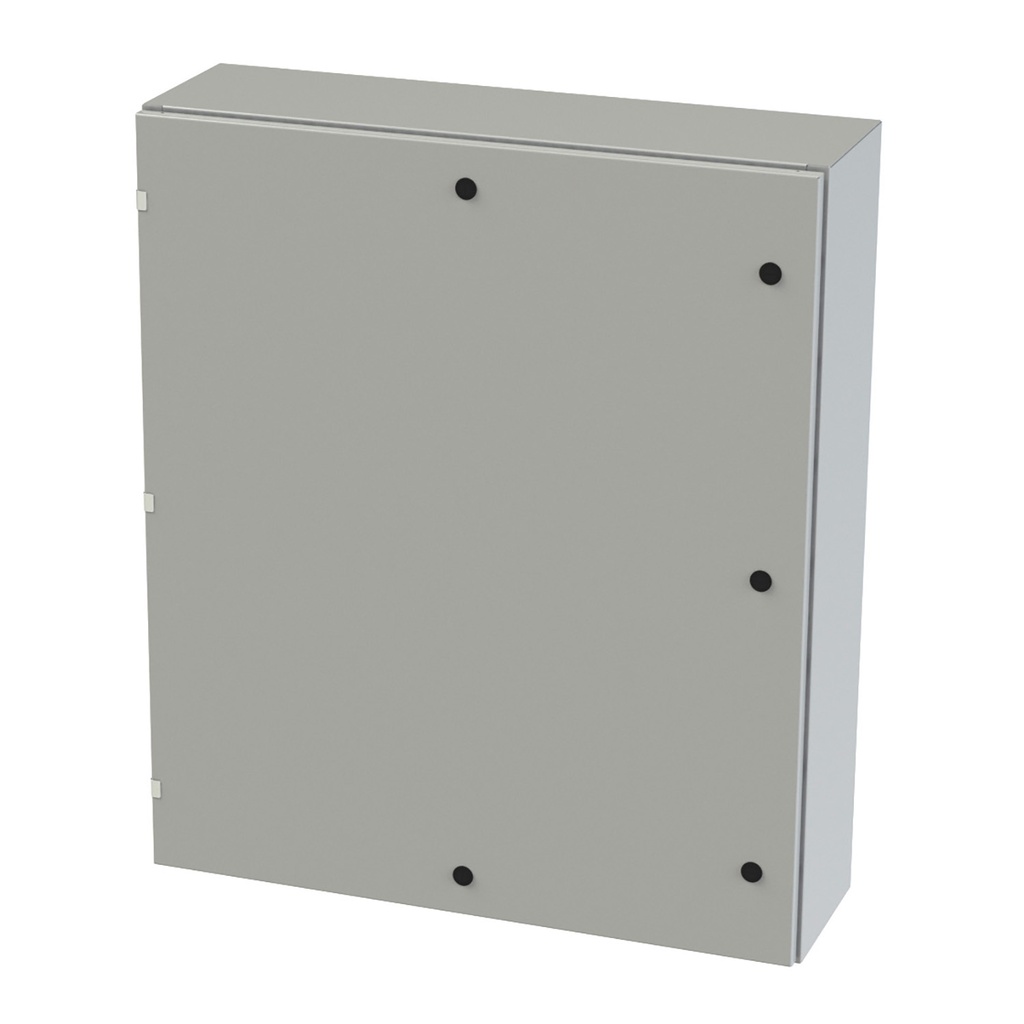 NEMA 3R, 4, 12 Enclosure, Wallmount, 42" H x 36" W x 10" D, Carbon Steel, Powder Coat gray, Heavy Duty