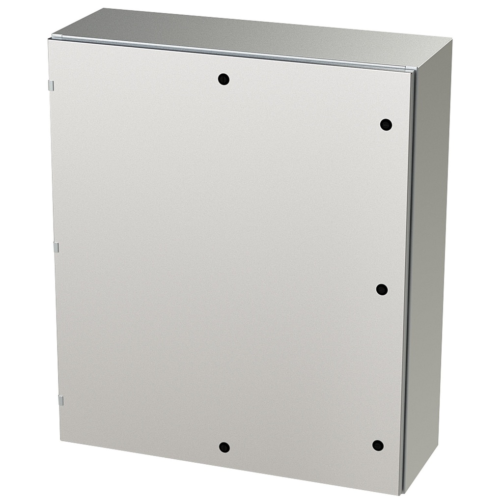 NEMA 4X Enclosure, Wallmount, 42" H x 36" W x 12" D, 304 Stainless Steel