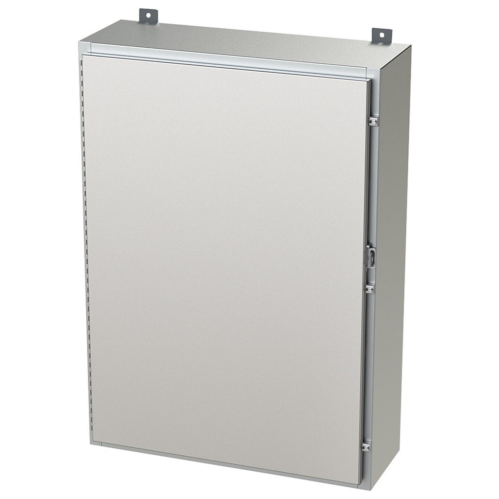 NEMA 4X Enclosure, Wallmount, 42" H x 30" W x 10" D, 304 Stainless Steel