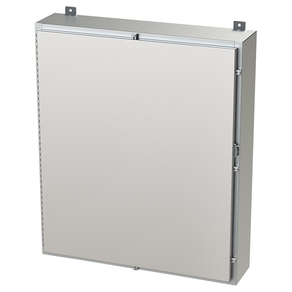 NEMA 4X Enclosure, Wallmount, 42" H x 36" W x 8" D, 304 Stainless Steel