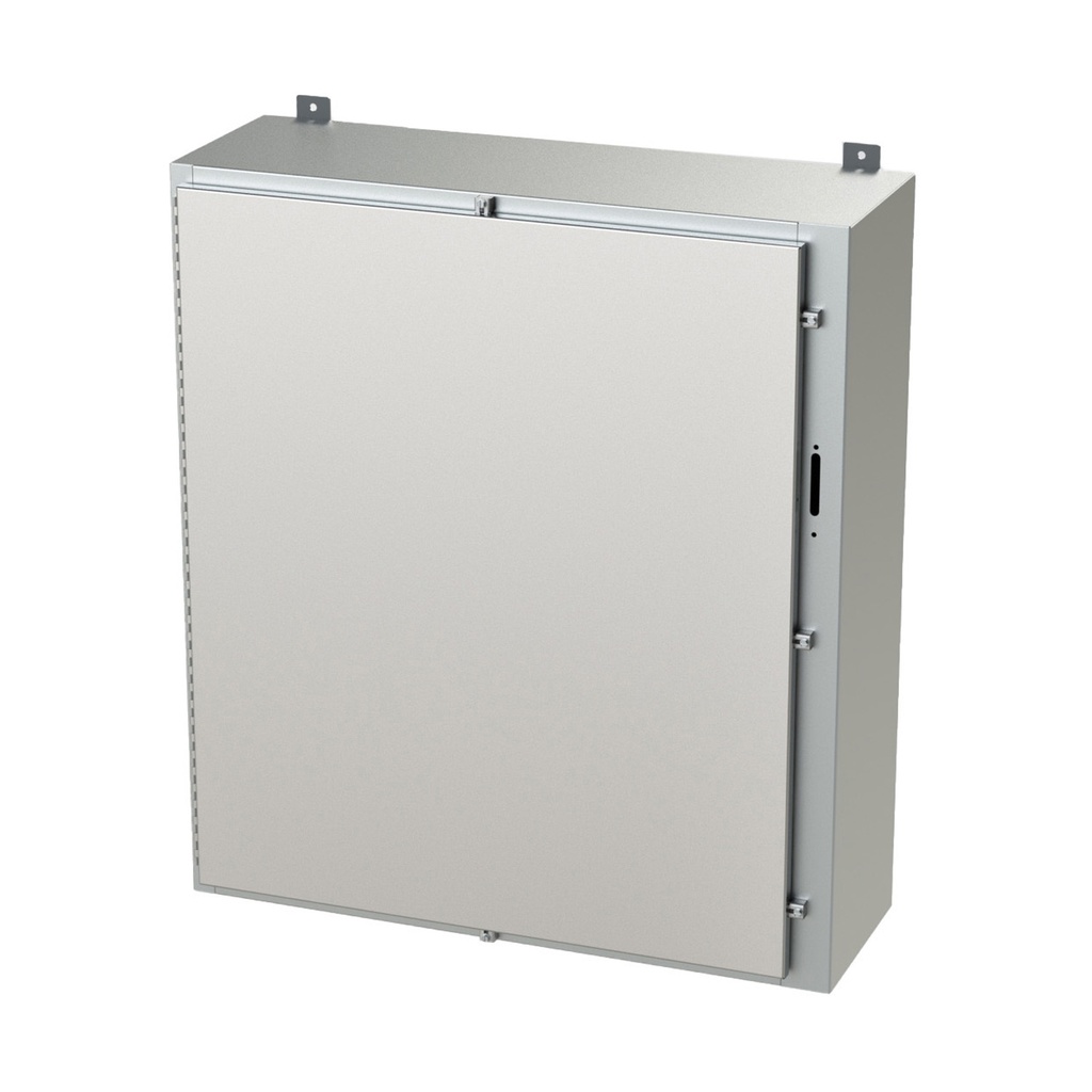 NEMA 4X Enclosure, Wallmount, 42" H x 37" W x 12" D, 304 Stainless Steel