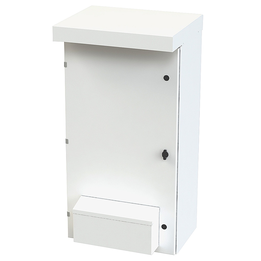 NEMA 3R Enclosure, Wallmount, 47" H x 24" W x 14" D, Carbon Steel, Powder Coat White