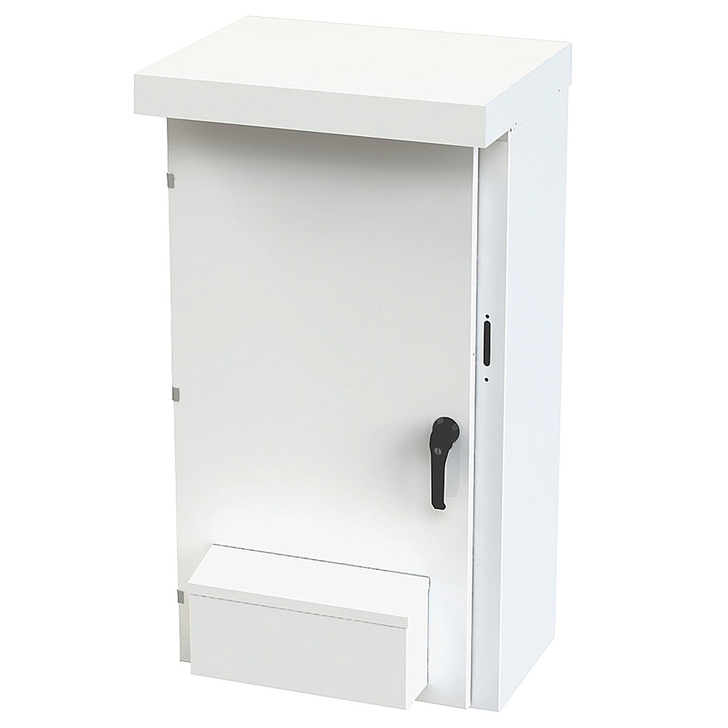 NEMA 3R Enclosure, Wallmount, 47" H x 25" W x 14" D, Carbon Steel, Powder Coat White