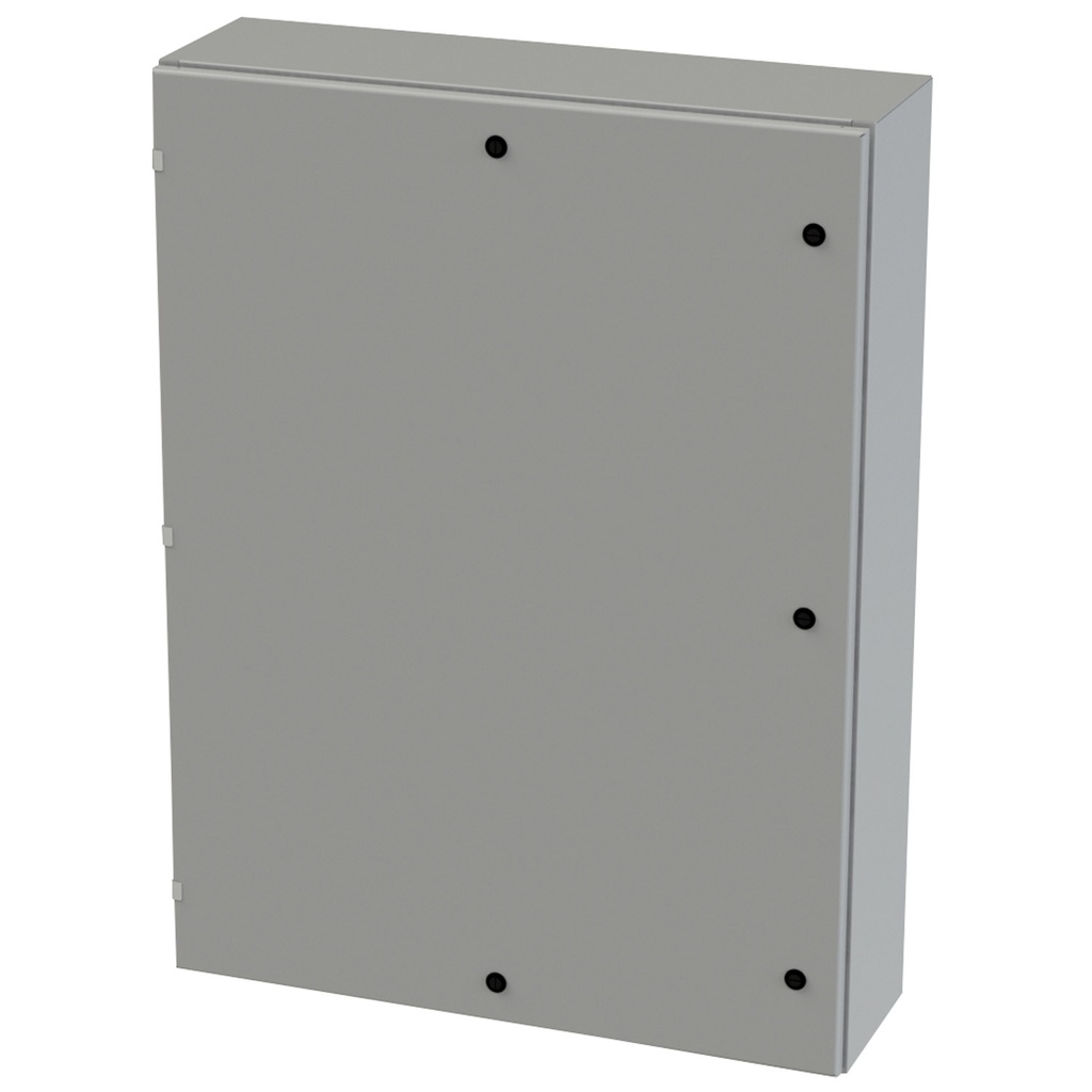 NEMA 3R, 4, 12 Enclosure, Wallmount, 48" H x 36" W x 10" D, Carbon Steel, Powder Coat gray, Heavy Duty