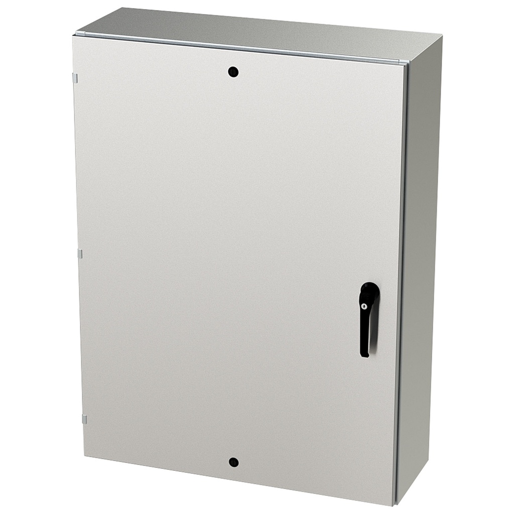 NEMA 4X Enclosure, Wallmount, 48" H x 36" W x 12" D, 304 Stainless Steel