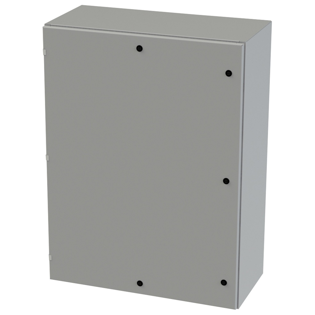 NEMA 3R, 4, 12 Enclosure, Wallmount, 48" H x 36" W x 16" D, Carbon Steel, Powder Coat gray, Heavy Duty