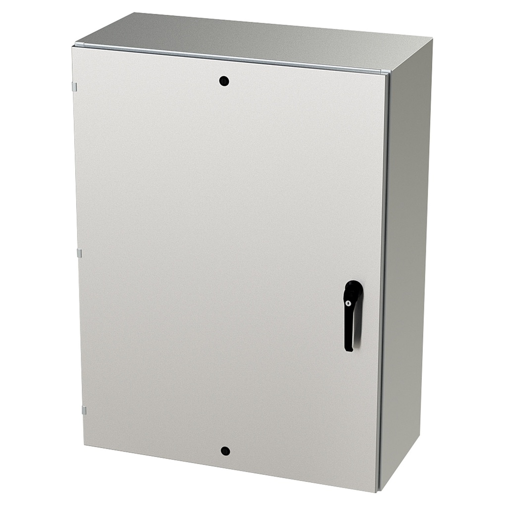 NEMA 4X Enclosure, Wallmount, 48" H x 36" W x 16" D, 304 Stainless Steel